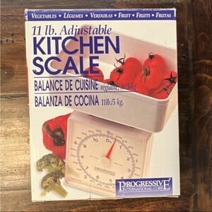Progressive White Adjustable Kitchen Scale